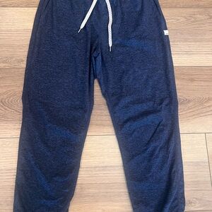 Vuori Deep Blue Joggers with White Tag